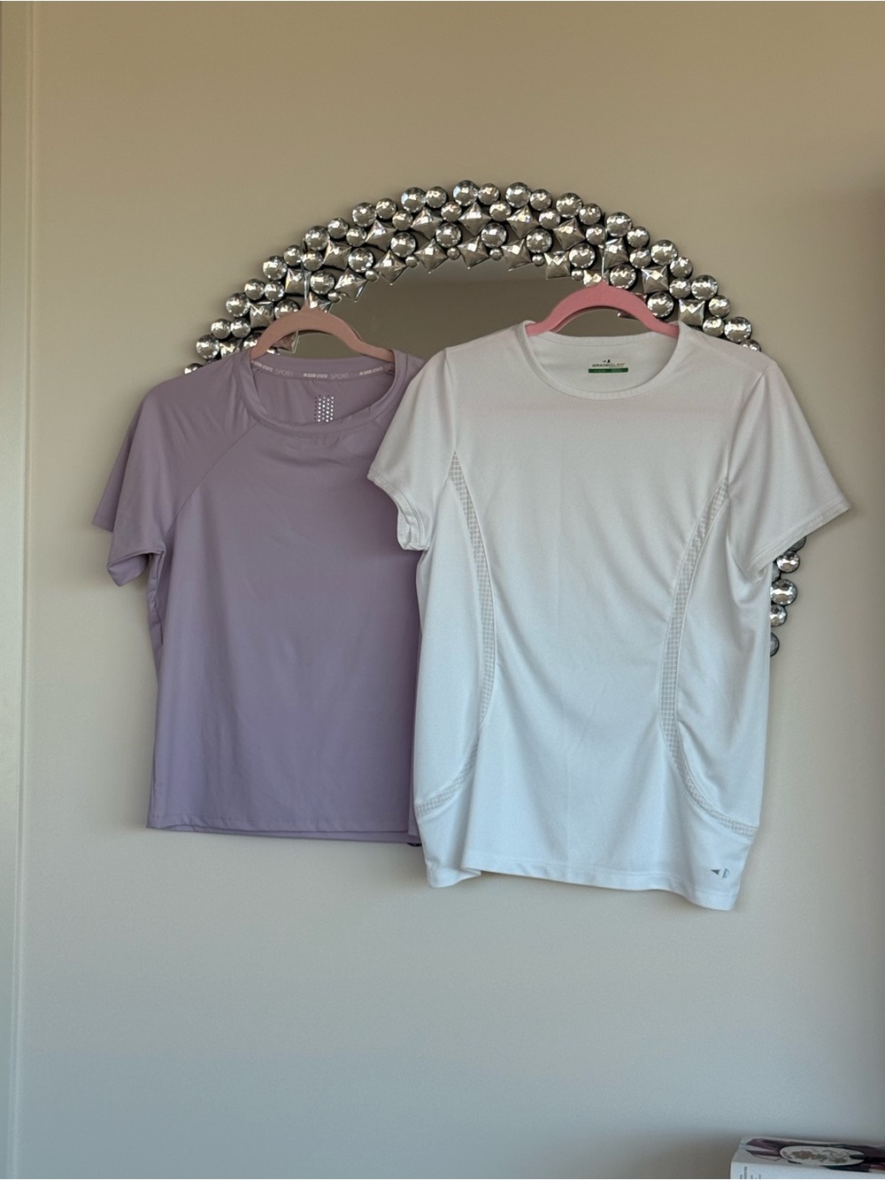 Light Purple and White Active Short Sleeve Tops - Women's Performance Tee